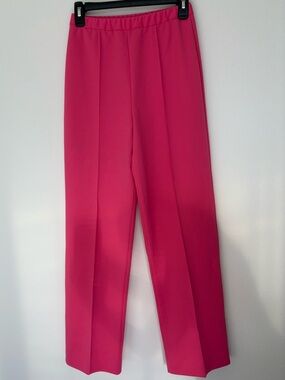 Women's Hot Pink Straight-Leg Dress Pants